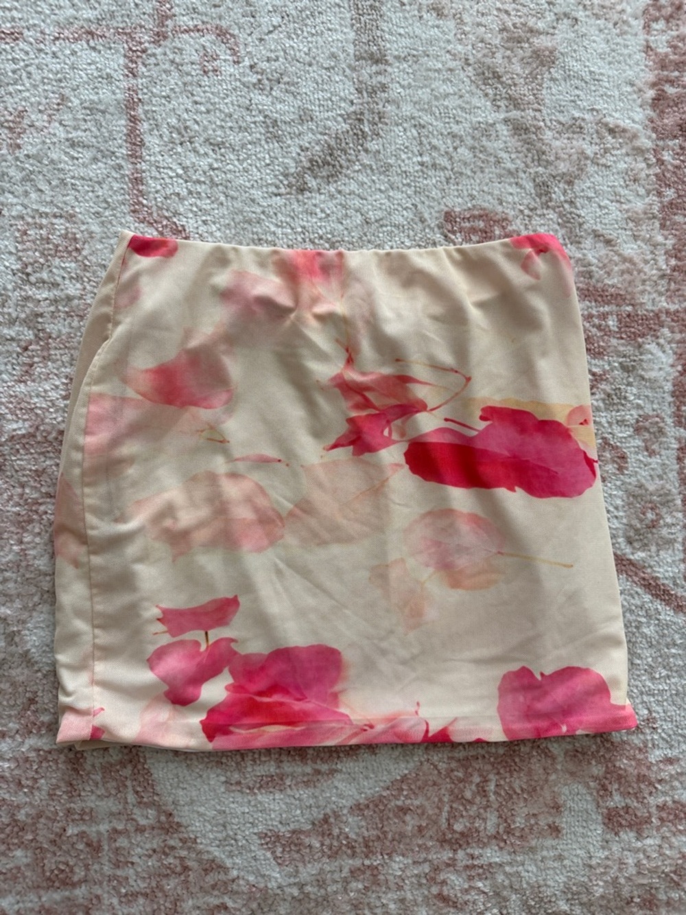 Floral Pink Watercolor Mini Skirt